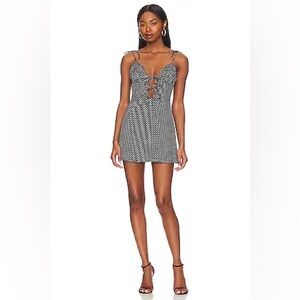 Elegant Black and White Mini Dress